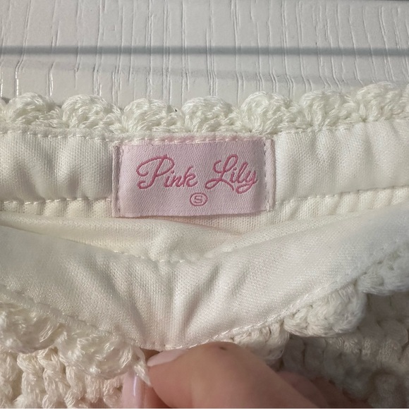 Pink Lily Crochet Tank and Skirt set. Size Small - Picture 4 of 11